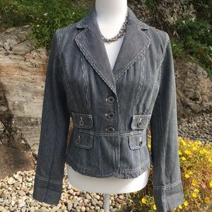 Striped Black & White Tailored Women's Blazer